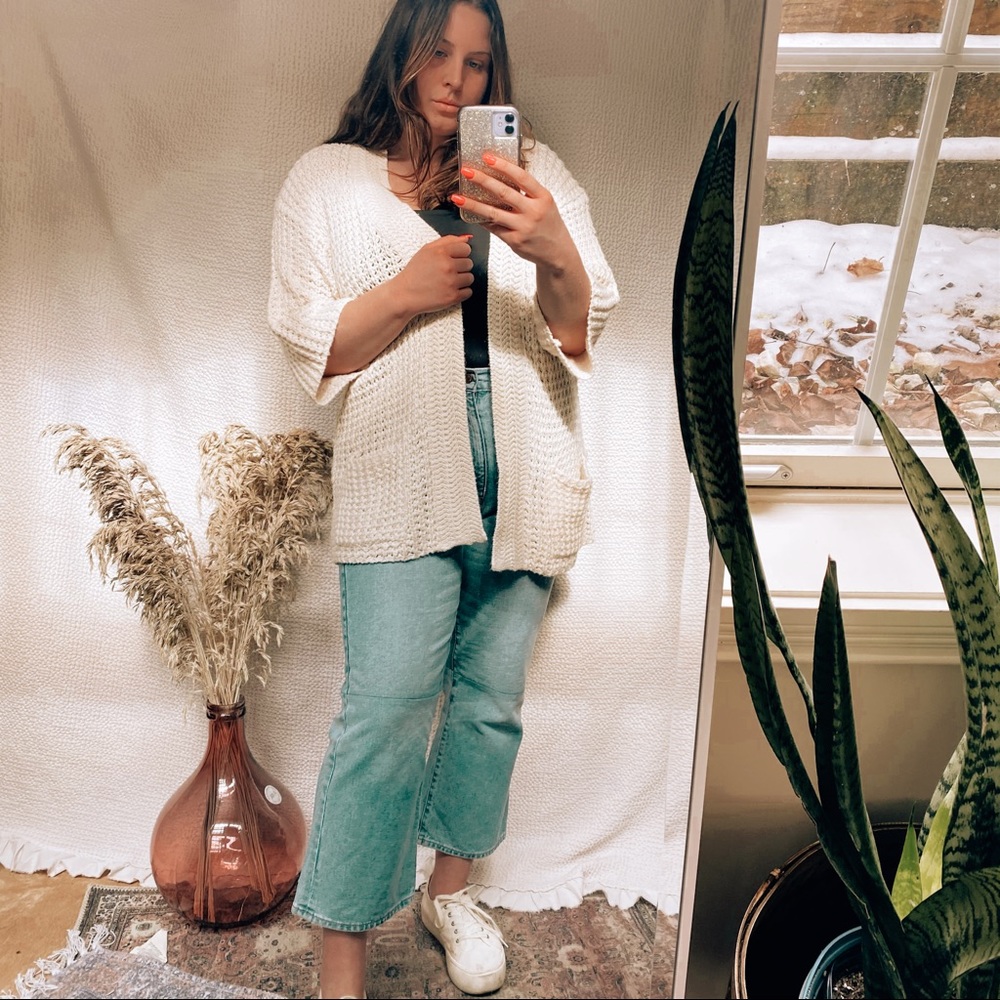 Cream Cable Knit Cardigan